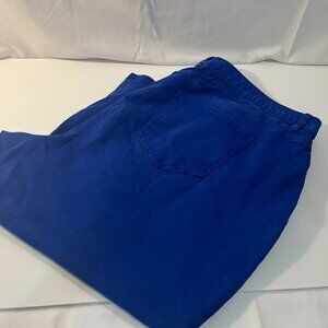 Catherine's 26W Women's Blue Stretch Crop Pants Jeans Royal Blue Capris Preowned